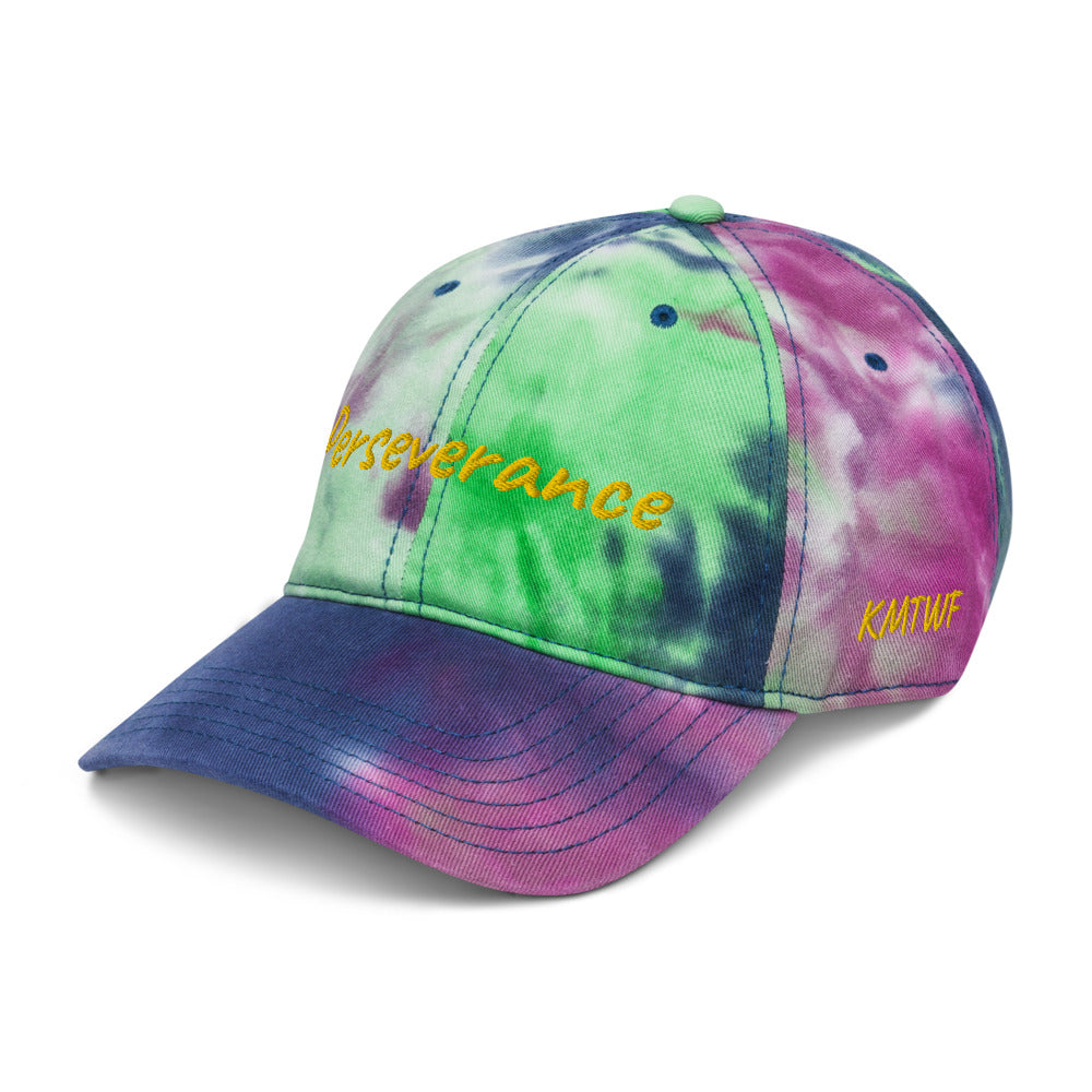 Perseverance In Gold Embroidery on Tie-Dye Hat