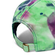 Joy In Emerald Embroidery on Tie-Dye Hat