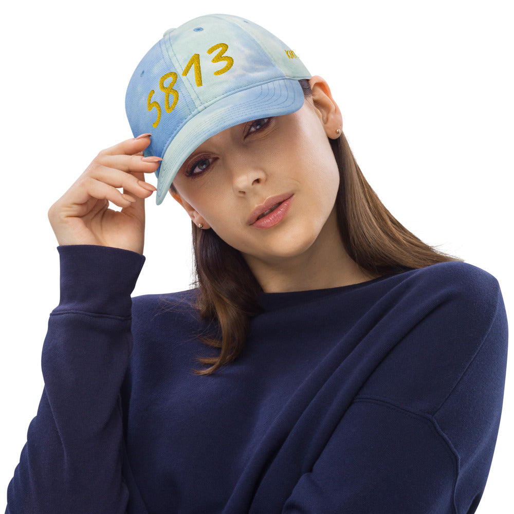 5813 In Gold Embroidery on Tie-Dye Hat