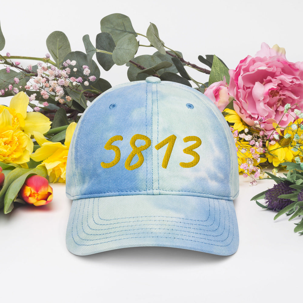 5813 In Gold Embroidery on Tie-Dye Hat