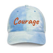 Courage In Amber Embroidery on Tie-Dye Hat