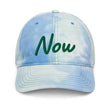 Now In Emerald Embroidery on Tie-Dye Hat