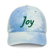 Joy In Emerald Embroidery on Tie-Dye Hat