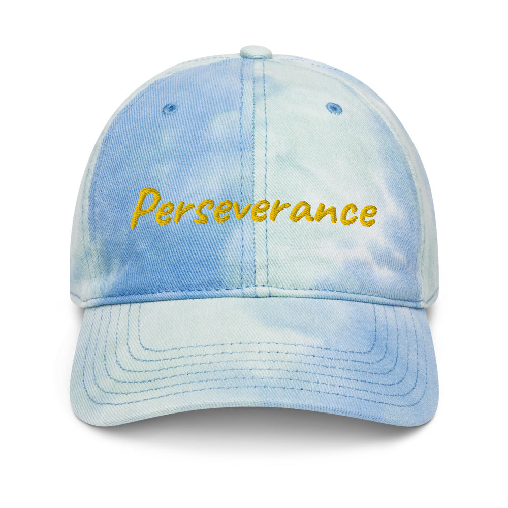 Perseverance In Gold Embroidery on Tie-Dye Hat