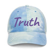 Truth In Amethyst Embroidery on Tie-Dye Hat