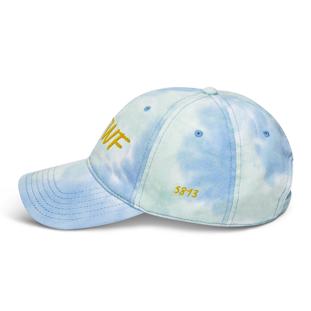 KMTWF In Gold Embroidery on Tie-Dye Hat