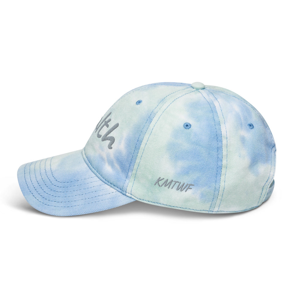 Wealth In Silver Embroidery on Tie-Dye Hat