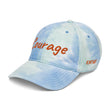 Courage In Amber Embroidery on Tie-Dye Hat