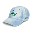 Joy In Emerald Embroidery on Tie-Dye Hat