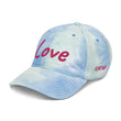 Love In Star Rose Quartz Embroidery on Tie-Dye Hat