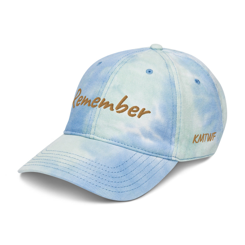 Remember In Celluloid Embroidery on Tie-Dye Hat