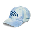 Win In Sapphire Embroidery on Tie-Dye Hat