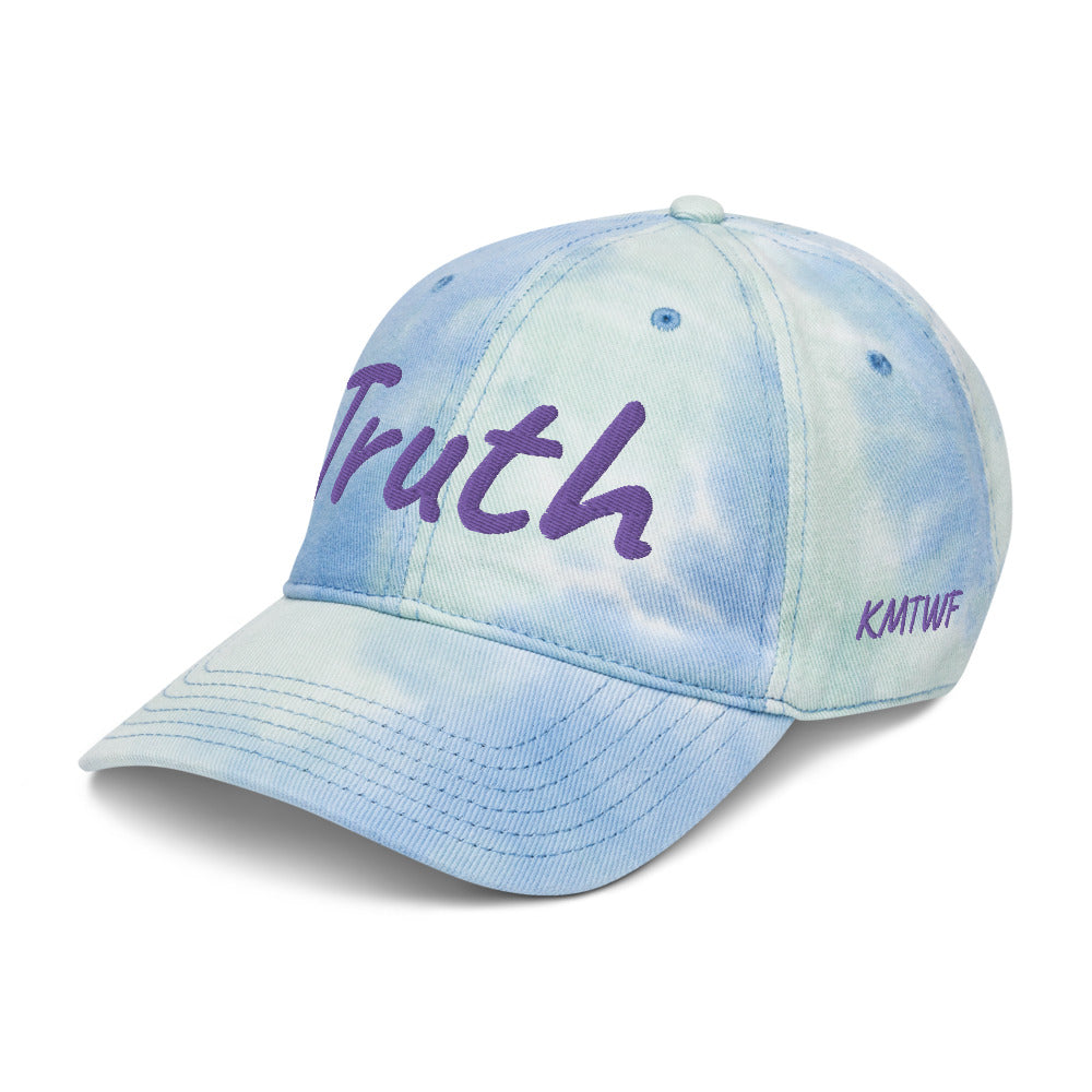 Truth In Amethyst Embroidery on Tie-Dye Hat