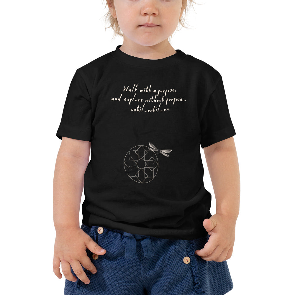 Walk With A Purpose Haiku With Dragonfly on Toddler Short Sleeve T-Shirt