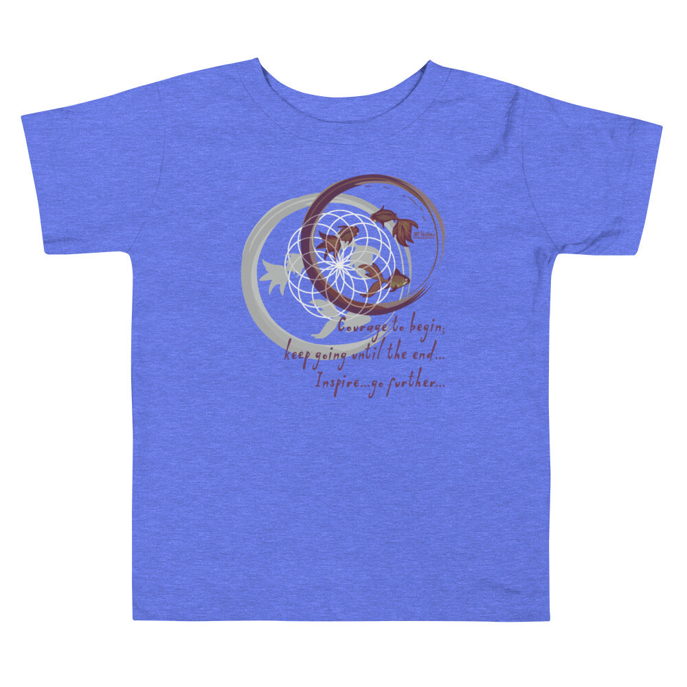 Courage To Begin Haiku With Fish on Toddler Short Sleeve T-Shirt