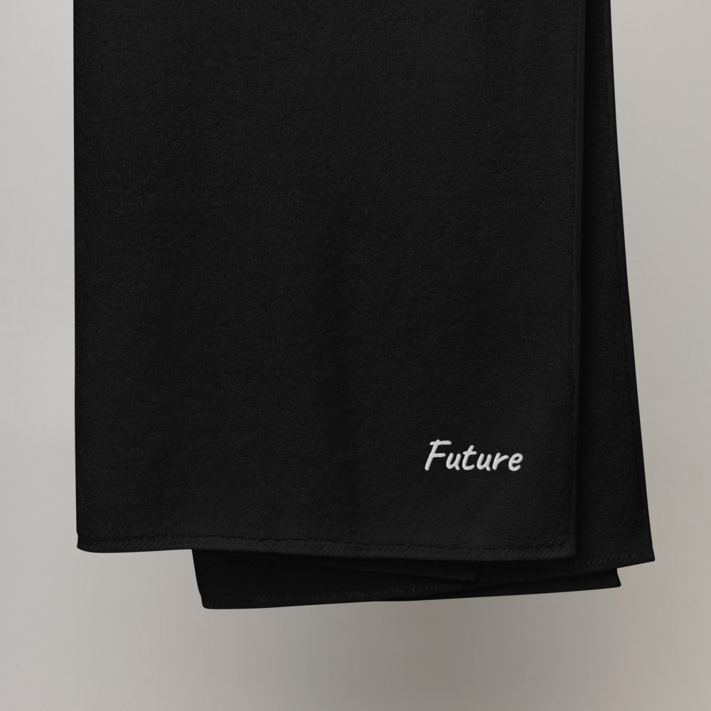 Future In Pearl Embroidery on Turkish Cotton Towel