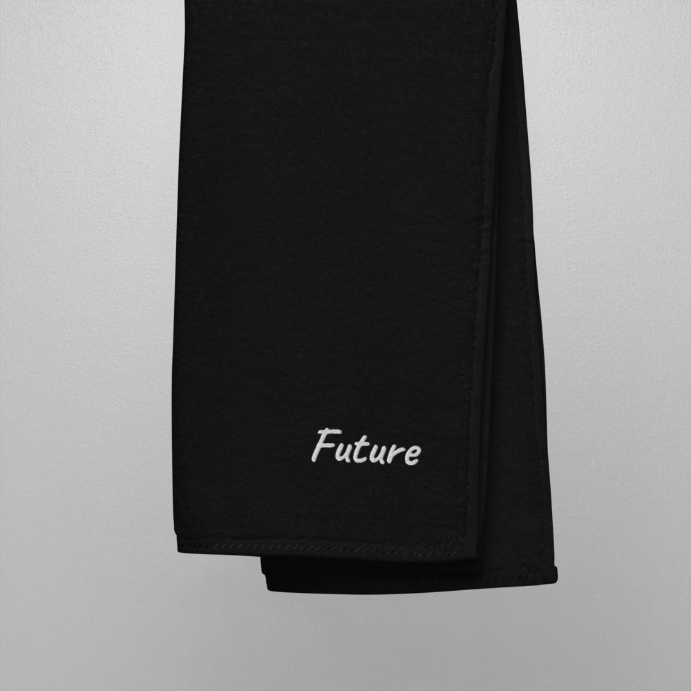 Future In Pearl Embroidery on Turkish Cotton Towel