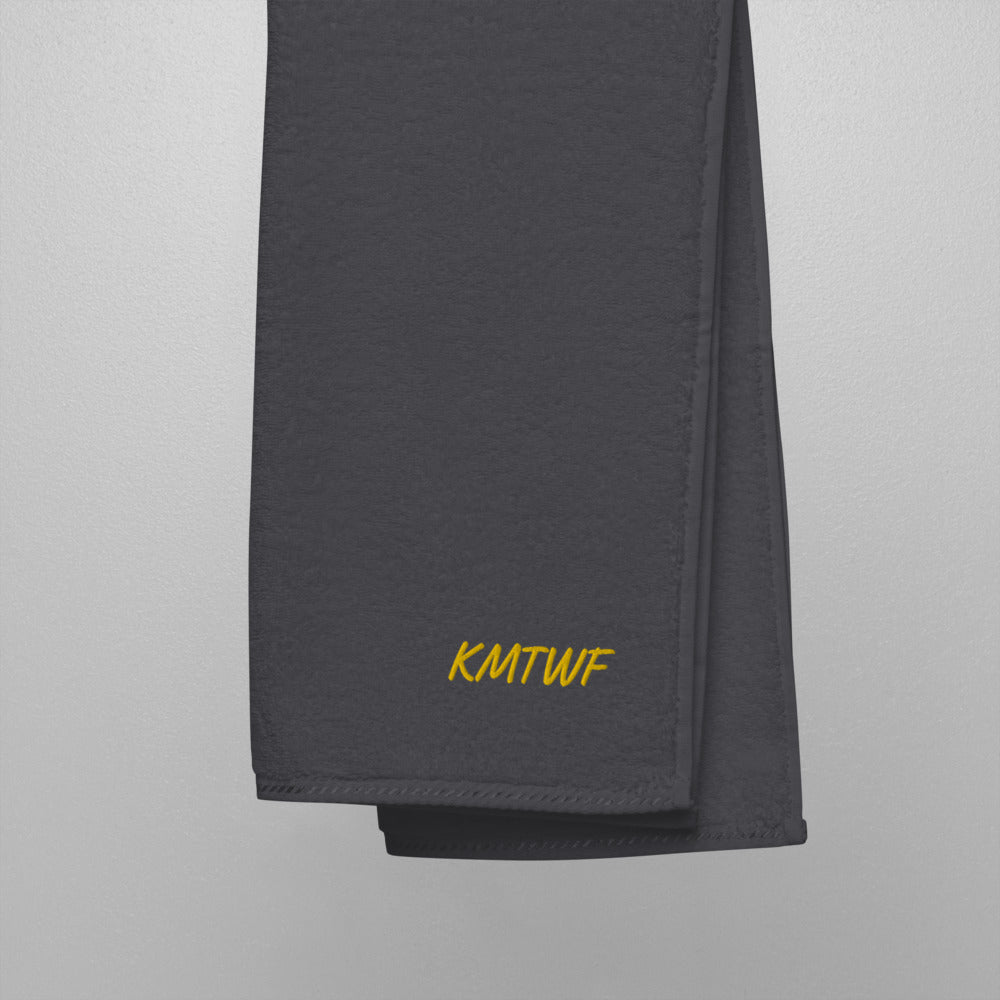 KMTWF In Gold Embroidery on Turkish Cotton Towel