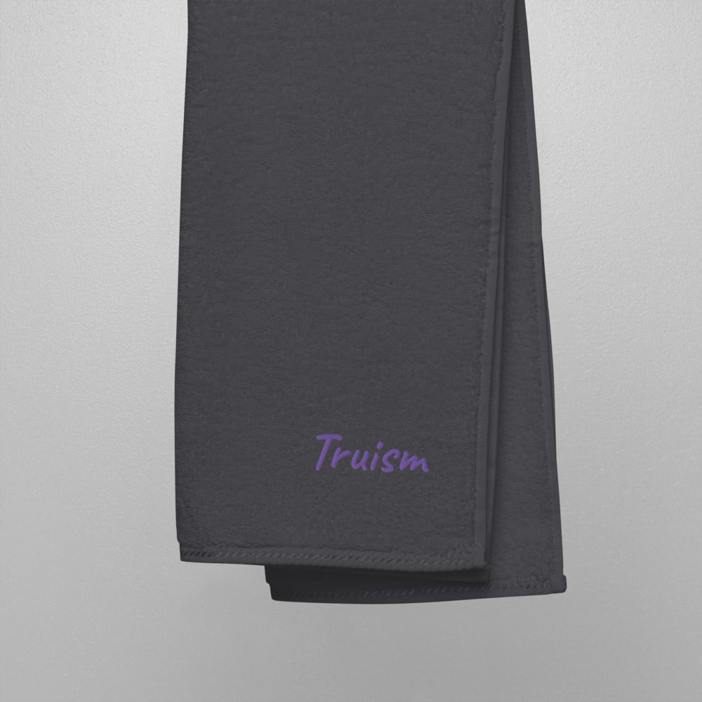 Truism In Amethyst Embroidery on Turkish Cotton Towel