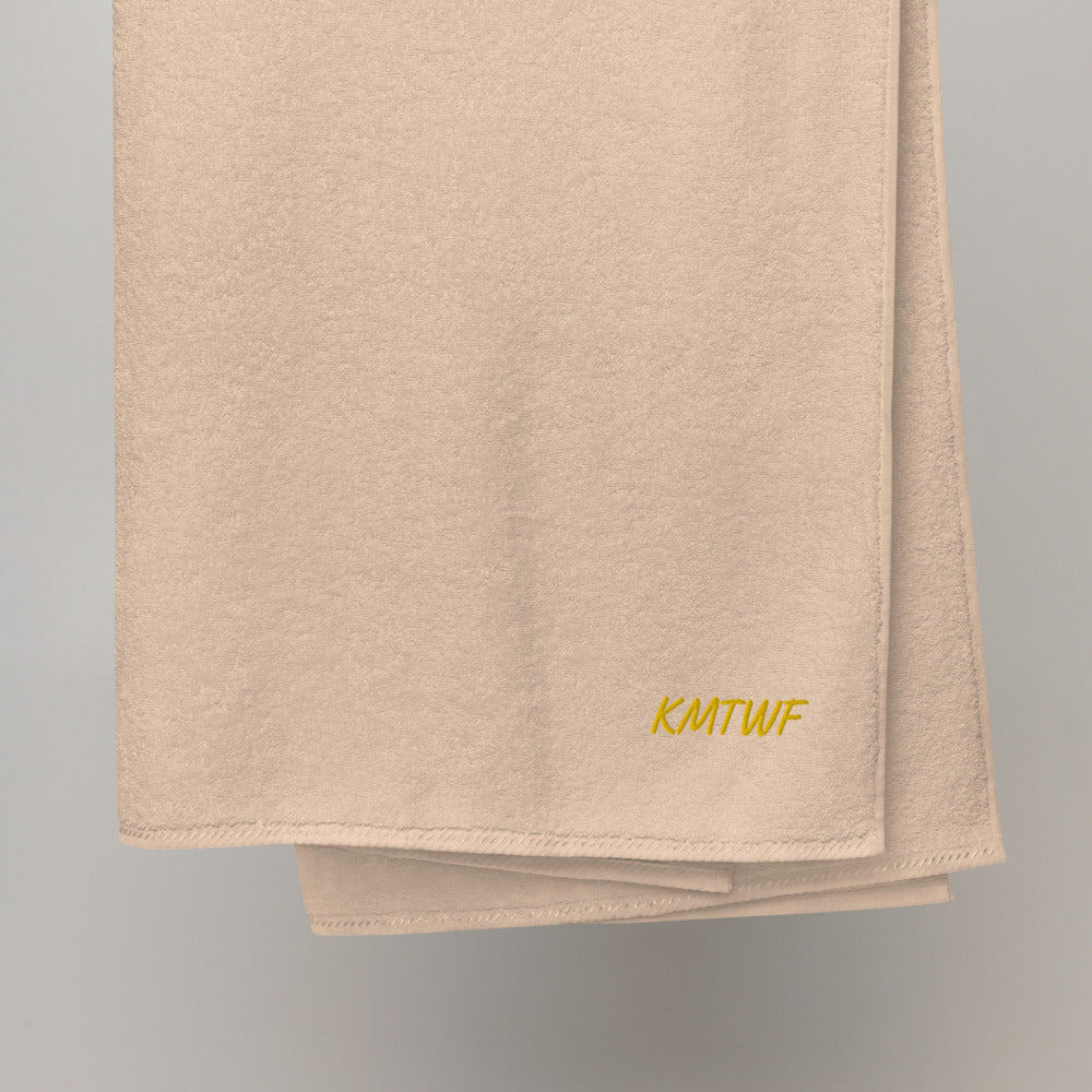 KMTWF In Gold Embroidery on Turkish Cotton Towel