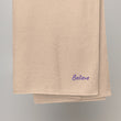 Believe In Amethyst Embroidery on Turkish Cotton Towel