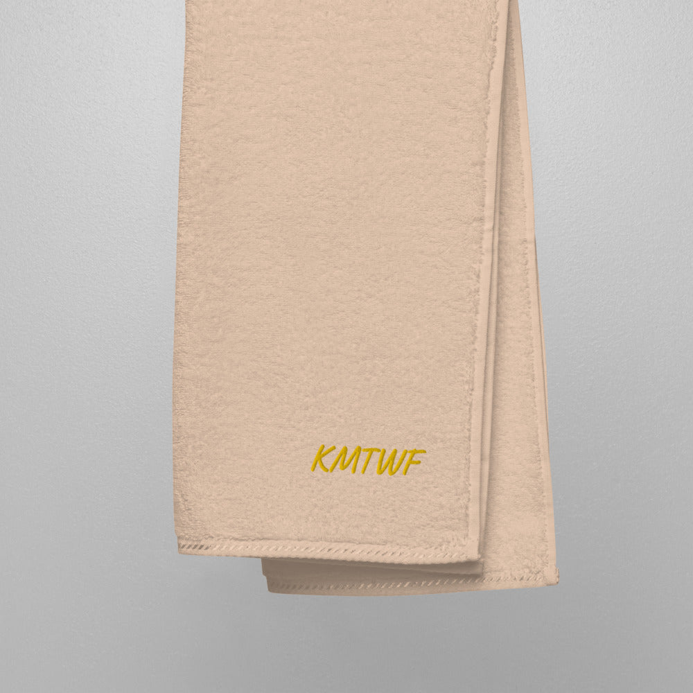 KMTWF In Gold Embroidery on Turkish Cotton Towel