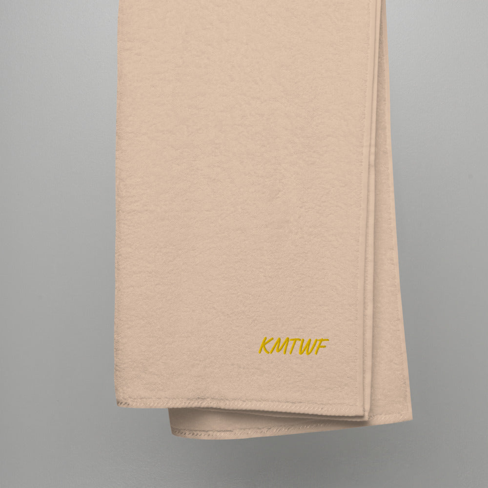 KMTWF In Gold Embroidery on Turkish Cotton Towel