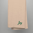 Joy In Emerald Embroidery on Turkish Cotton Towel