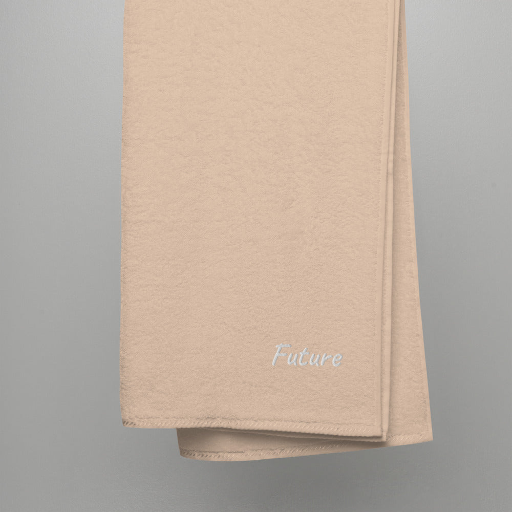 Future In Pearl Embroidery on Turkish Cotton Towel