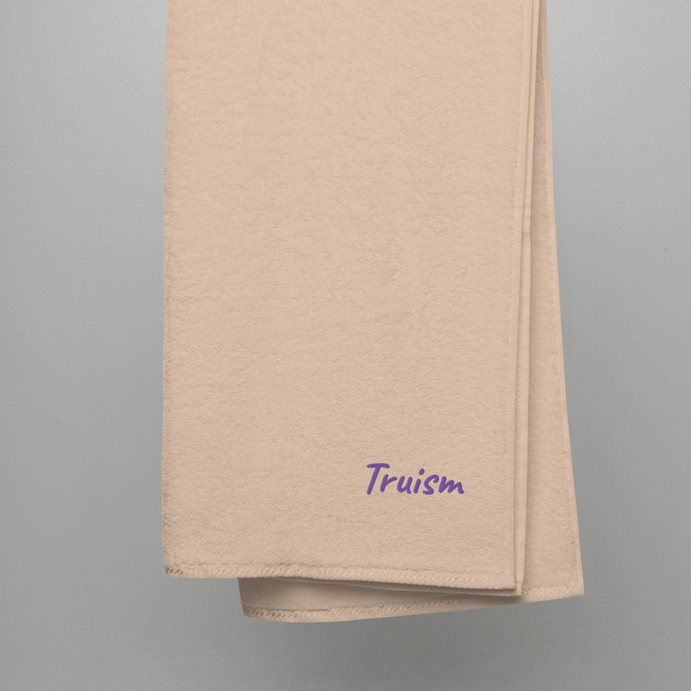 Truism In Amethyst Embroidery on Turkish Cotton Towel