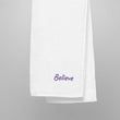 Believe In Amethyst Embroidery on Turkish Cotton Towel