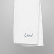 Lead In Silver Embroidery on Turkish Cotton Towel