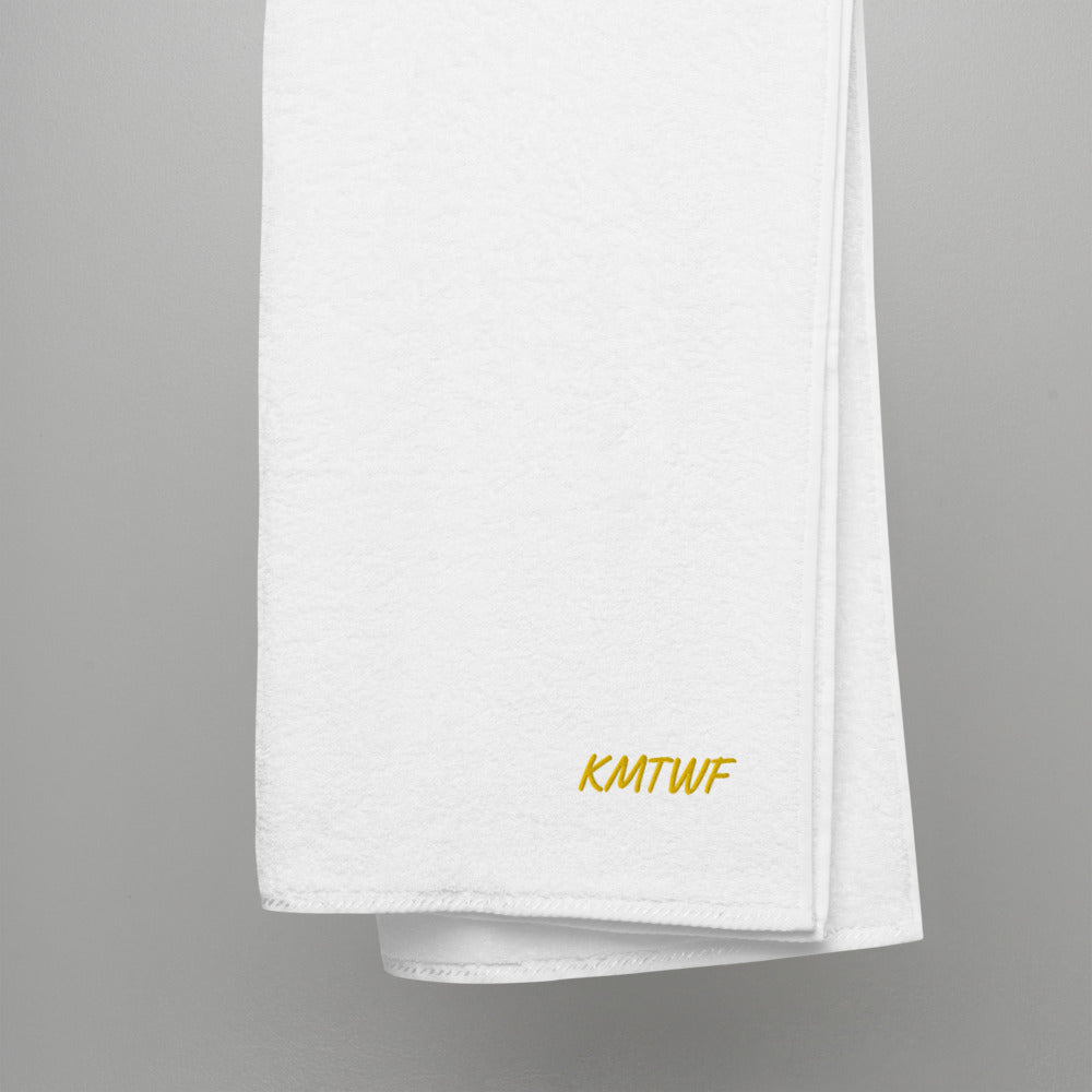 KMTWF In Gold Embroidery on Turkish Cotton Towel