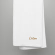 Listen In Copper Embroidery on Turkish Cotton Towel