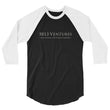 5813 Ventures Logo In Pearl on Unisex 3/4 Sleeve Raglan Shirt