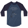 Walk With A Purpose Haiku With Dragonfly on Unisex 3/4 Sleeve Raglan Shirt