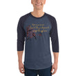 Life Is An Encore Haiku With Wren on Unisex 3/4 Sleeve Raglan Shirt