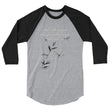 Walk With A Purpose Haiku With Dragonfly on Unisex 3/4 Sleeve Raglan Shirt