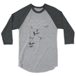 Walk With A Purpose Haiku With Dragonfly on Unisex 3/4 Sleeve Raglan Shirt