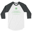 Binary Instructions To Keep Moving The World Forward With Venusian Earth In Green on Unisex 3/4 Sleeve Raglan Shirt