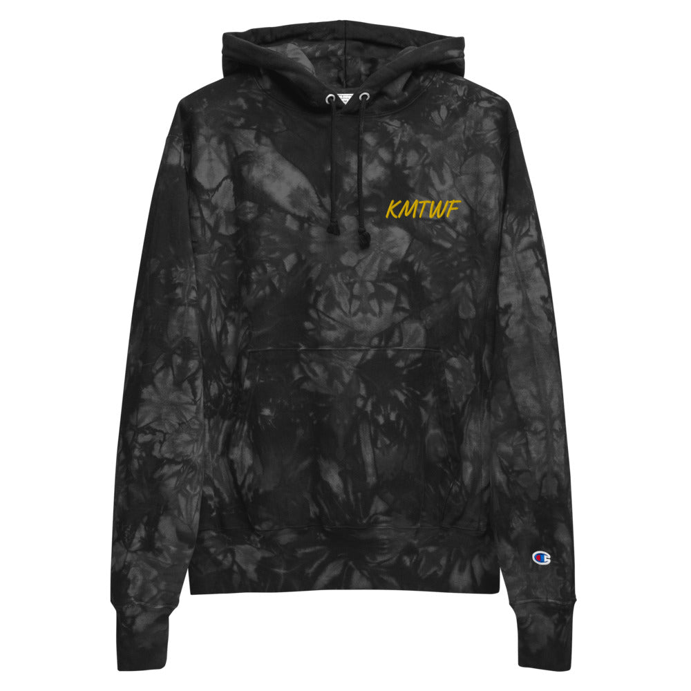 KMTWF In Gold Embroidery on Unisex Tie-Dye Hoodie