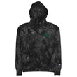 Joy In Emerald Embroidery on Unisex Tie-Dye Hoodie