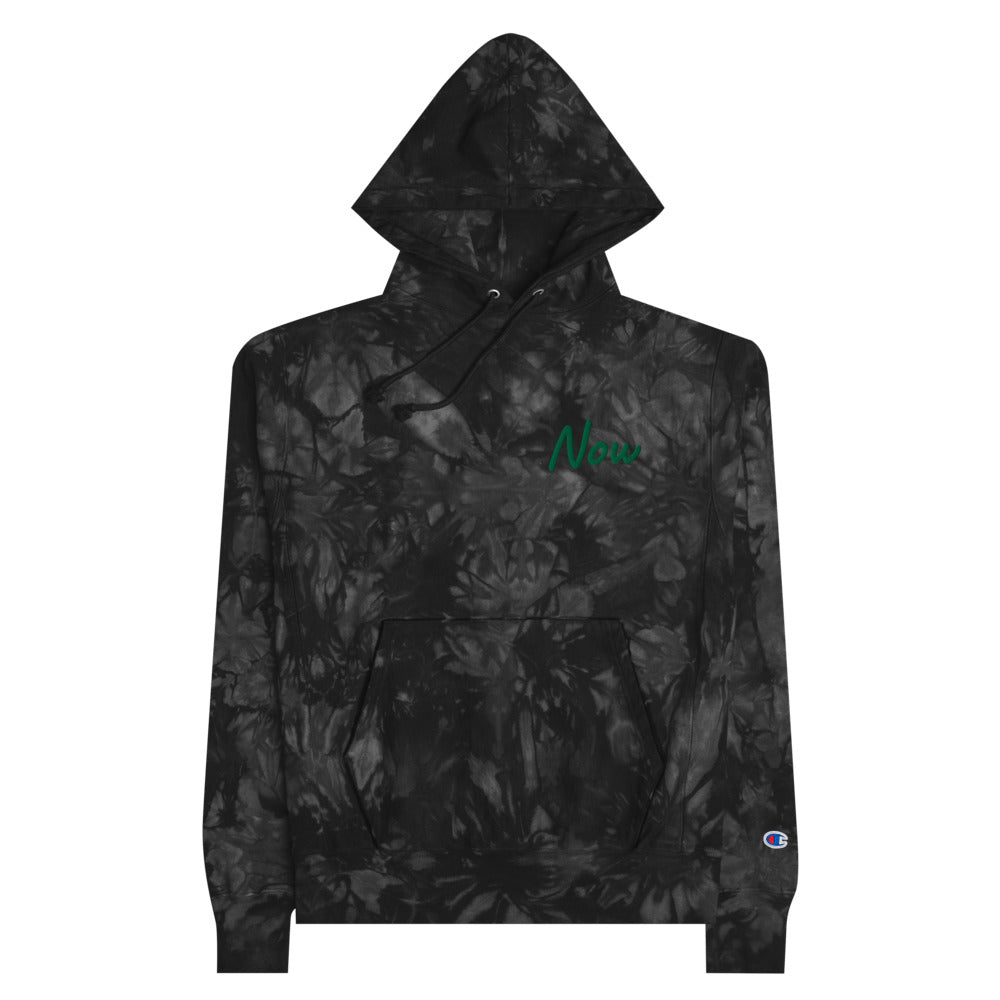 Now In Emerald Embroidery on Unisex Tie-Dye Hoodie