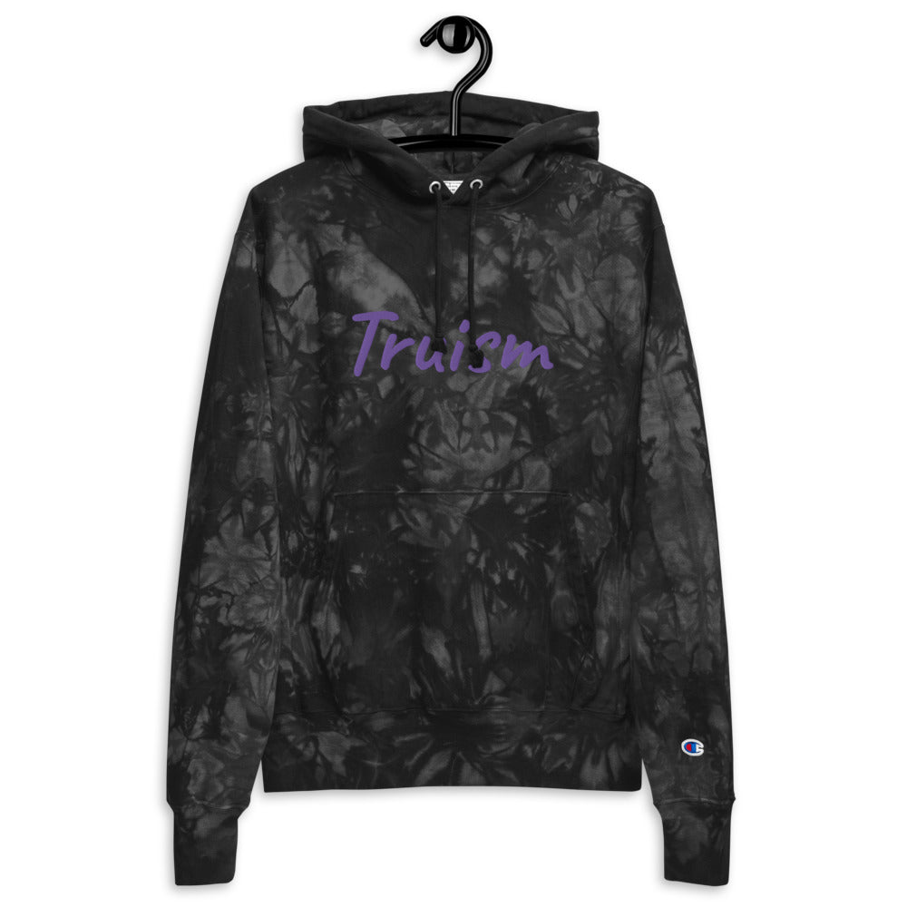 Truism In Amethyst Embroidery on Unisex Tie-Dye Hoodie