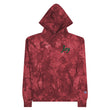 Joy In Emerald Embroidery on Unisex Tie-Dye Hoodie