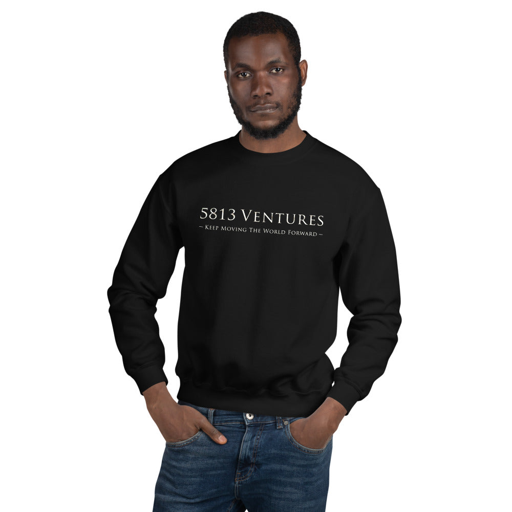 5813 Ventures Logo In Pearl on Unisex Crew Neck Sweatshirt