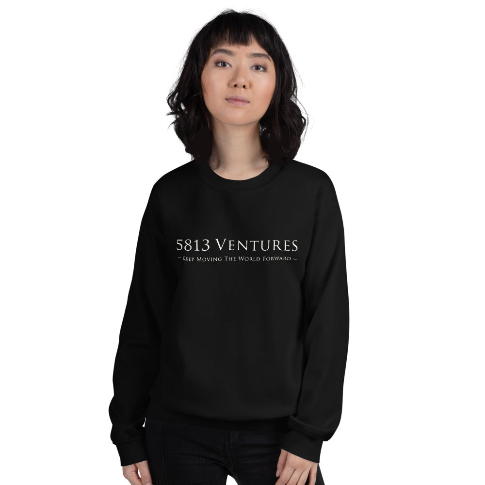 5813 Ventures Logo In Pearl on Unisex Crew Neck Sweatshirt