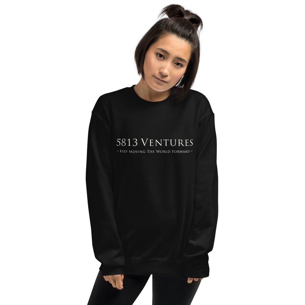 5813 Ventures Logo In Pearl on Unisex Crew Neck Sweatshirt