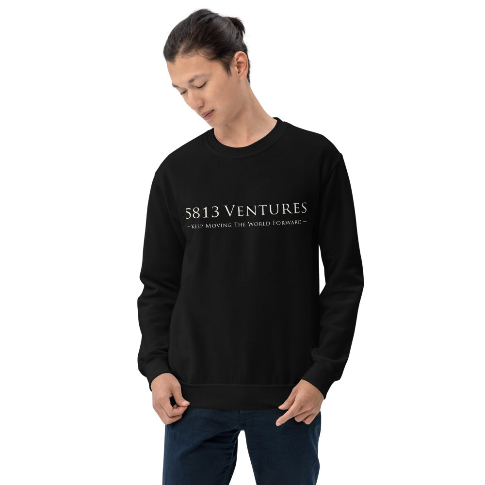 5813 Ventures Logo In Pearl on Unisex Crew Neck Sweatshirt