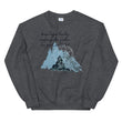 Dream Bigger Haiku With Mountains on Unisex Crew Neck Sweatshirt